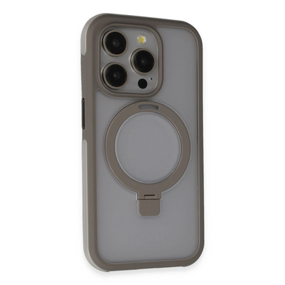 Joko Apple iPhone 15 Pro Max Zorda Airbag Magsafe Standlı Kapak - Titan Gri