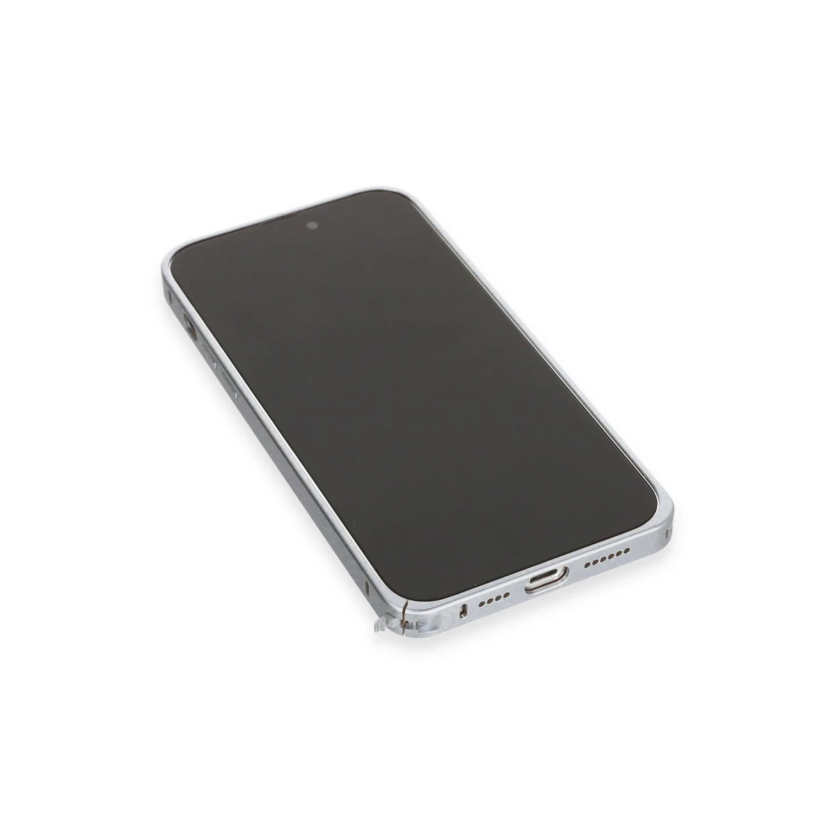 Joko Apple iPhone 15 Pro Metal Bumper Mat Kapak - Gri