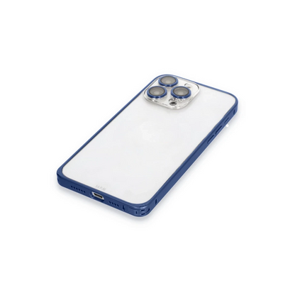 Joko Apple iPhone 15 Pro Metal Bumper Mat Kapak - Lacivert