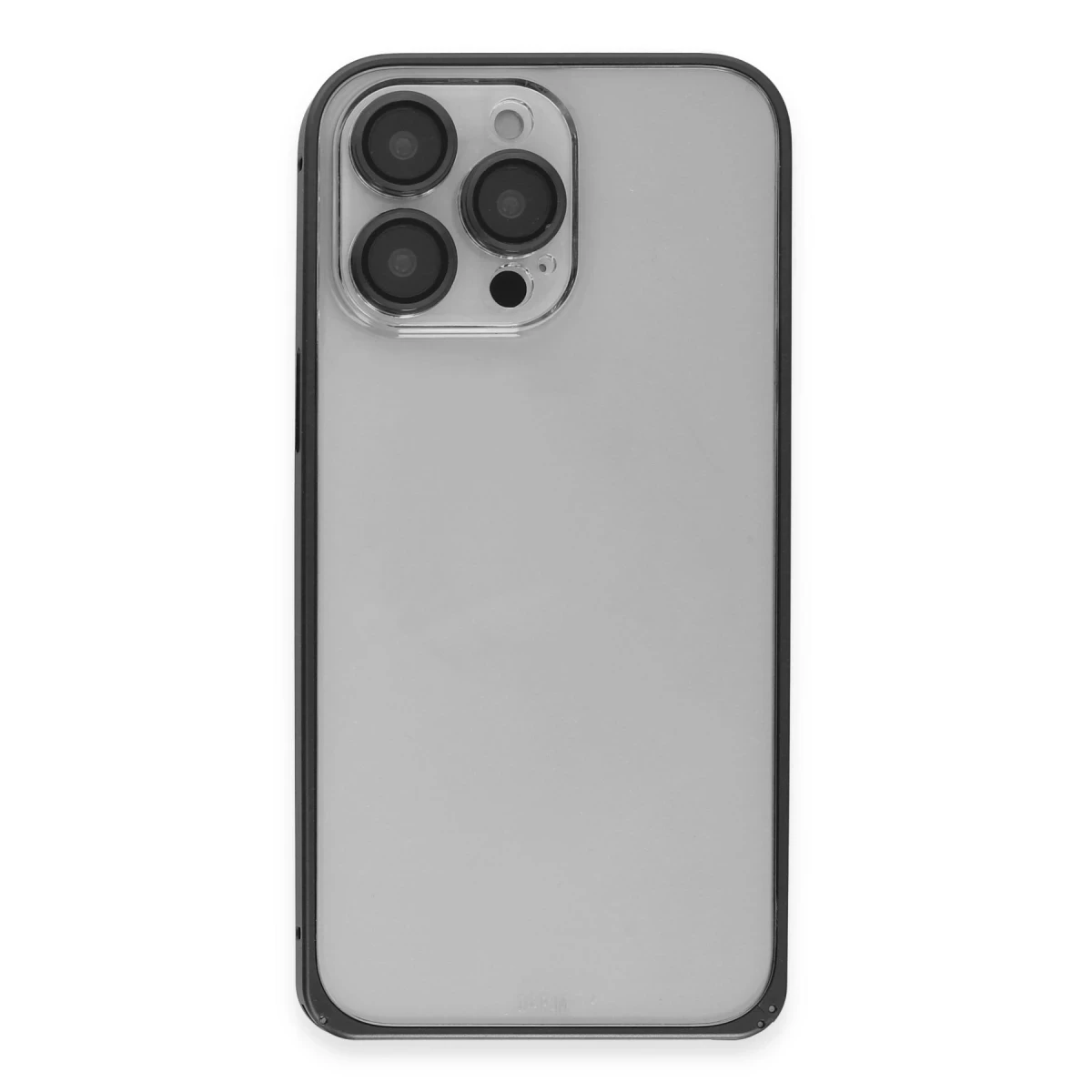Joko Apple iPhone 15 Pro Metal Bumper Mat Kapak - Siyah