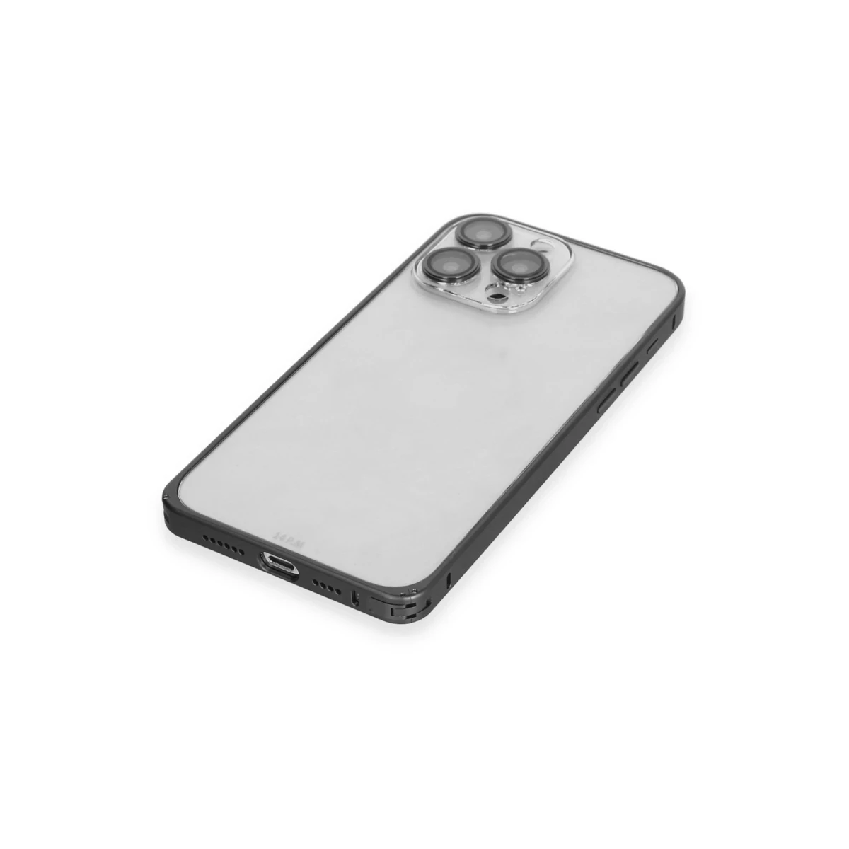 Joko Apple iPhone 15 Pro Metal Bumper Mat Kapak - Siyah