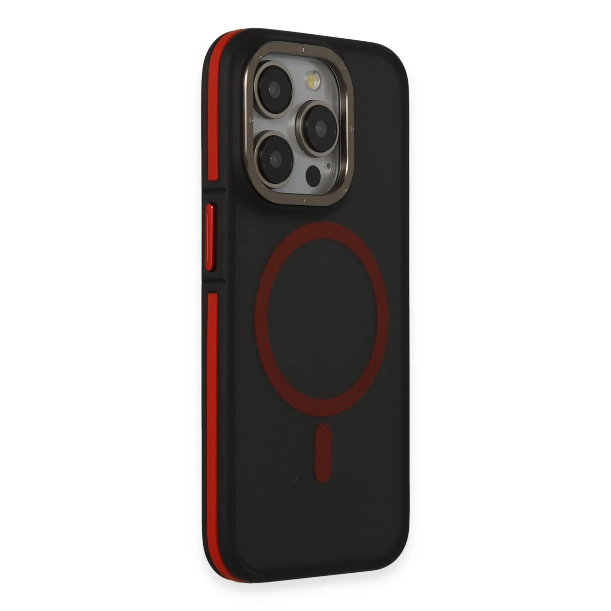 Joko Apple iPhone 15 Pro Rocky Magsafe Kapak - Siyah-Kırmızı