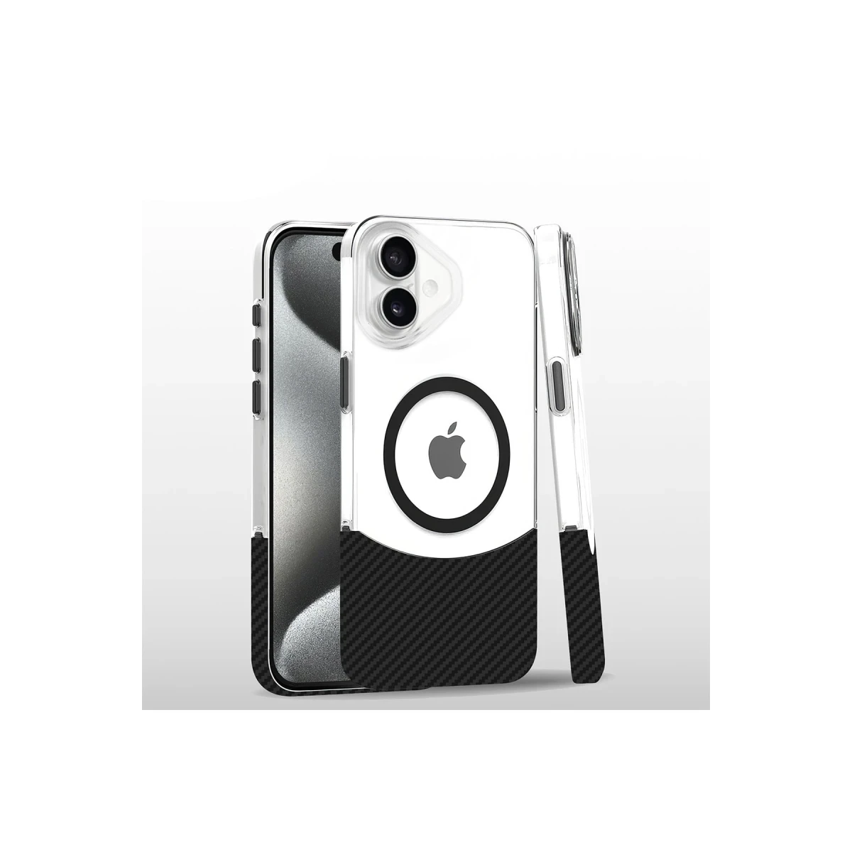 Joko Apple iPhone 16 Plus Carbon Puzzle Magsafe Kapak - Siyah-2