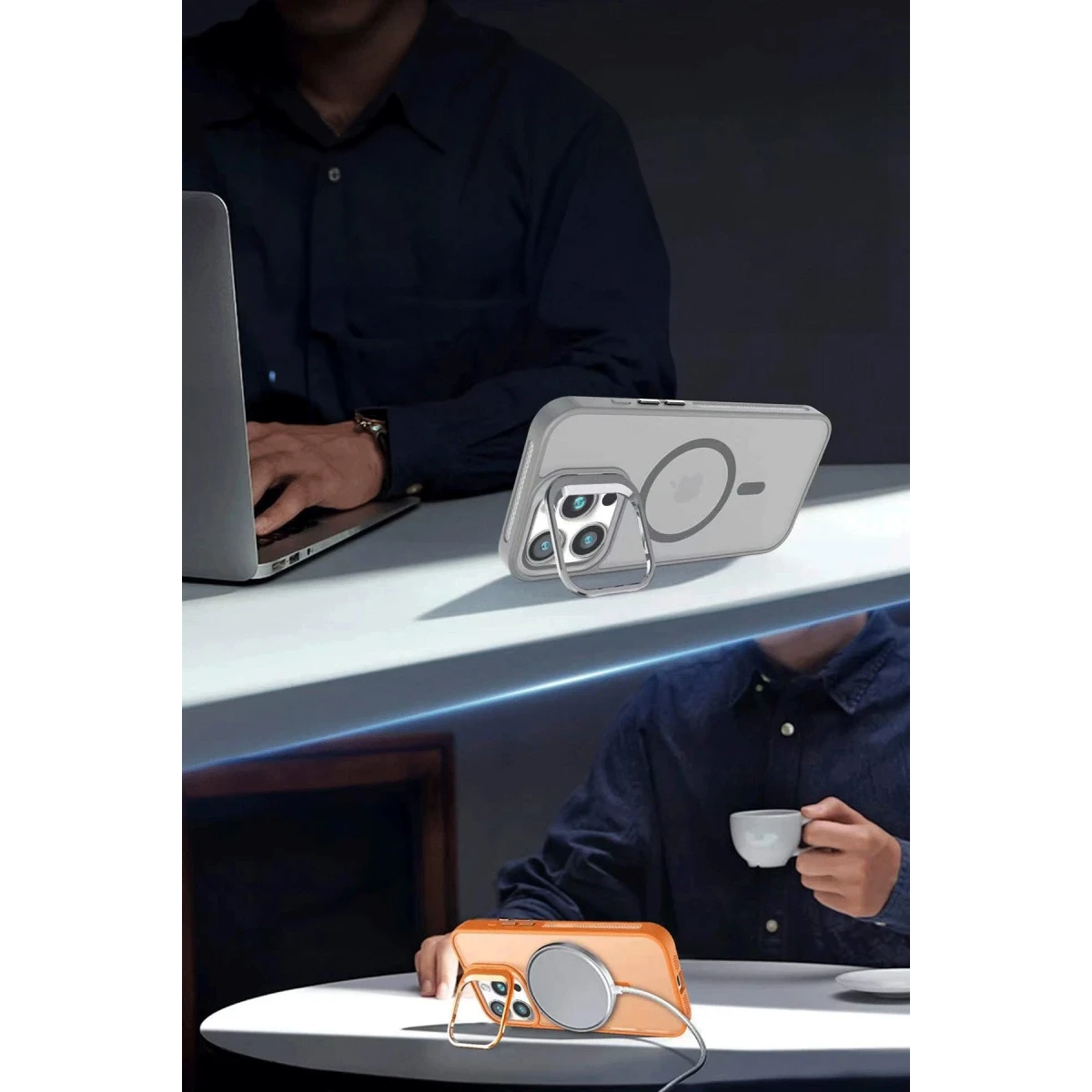 Joko Apple iPhone 16 Plus Flet Lens Magsafe Kapak - Koyu Yeşil