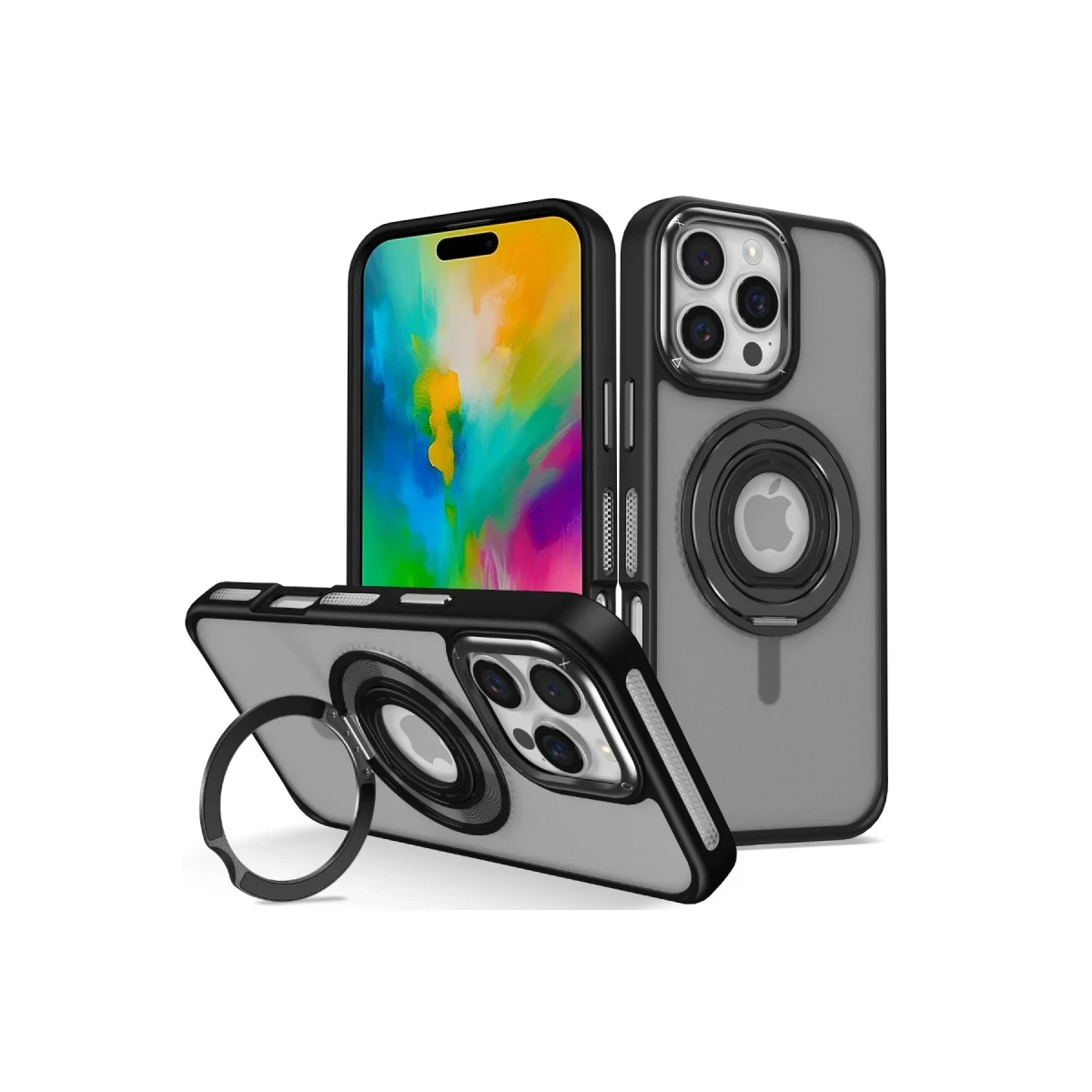 Joko Apple iPhone 16 Pro Banza Magsafe Standlı Kapak - Siyah