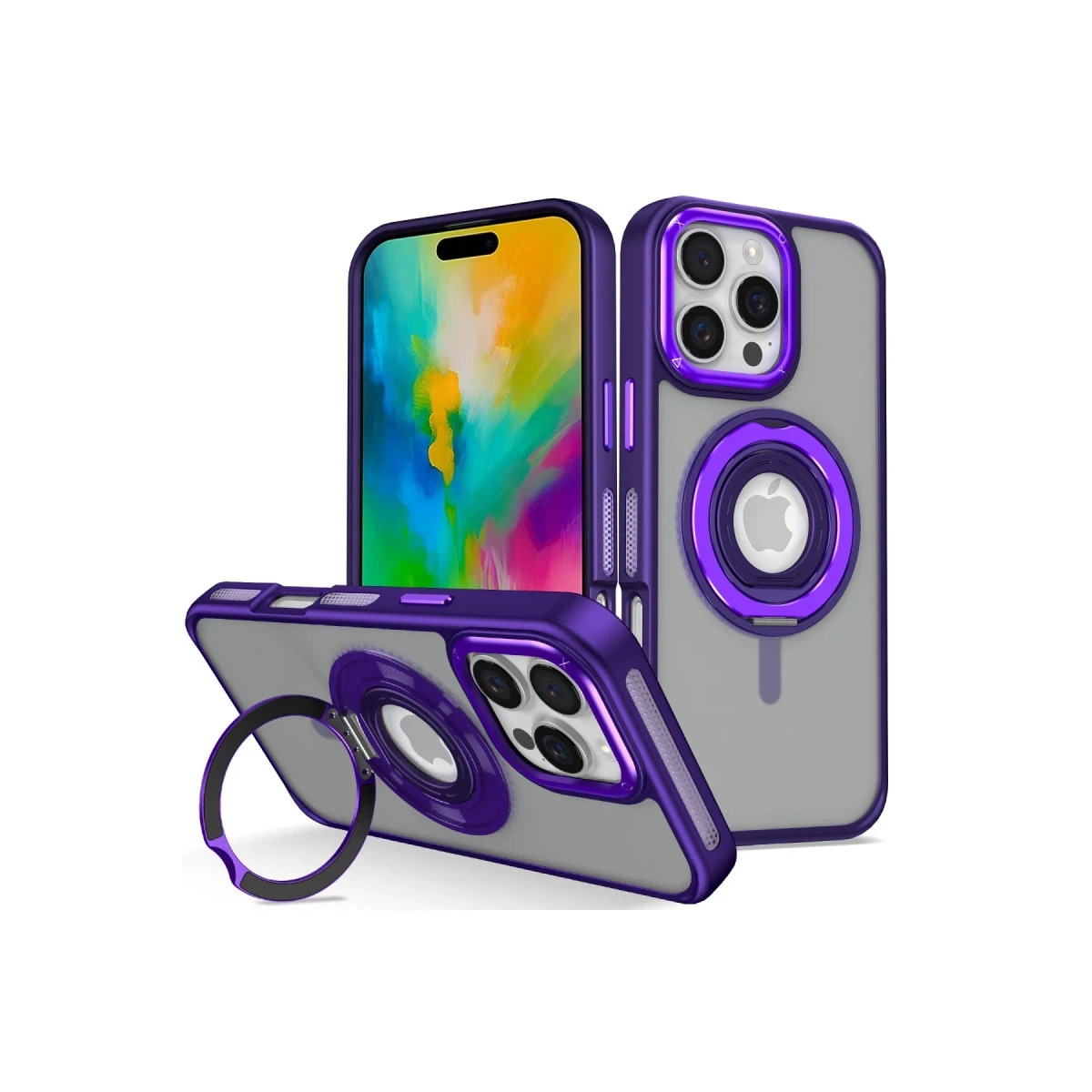 Joko Apple iPhone 16 Pro Max Banza Magsafe Standlı Kapak - Derin Mor