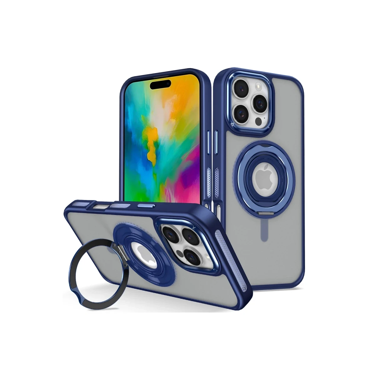 Joko Apple iPhone 16 Pro Max Banza Magsafe Standlı Kapak - Lacivert
