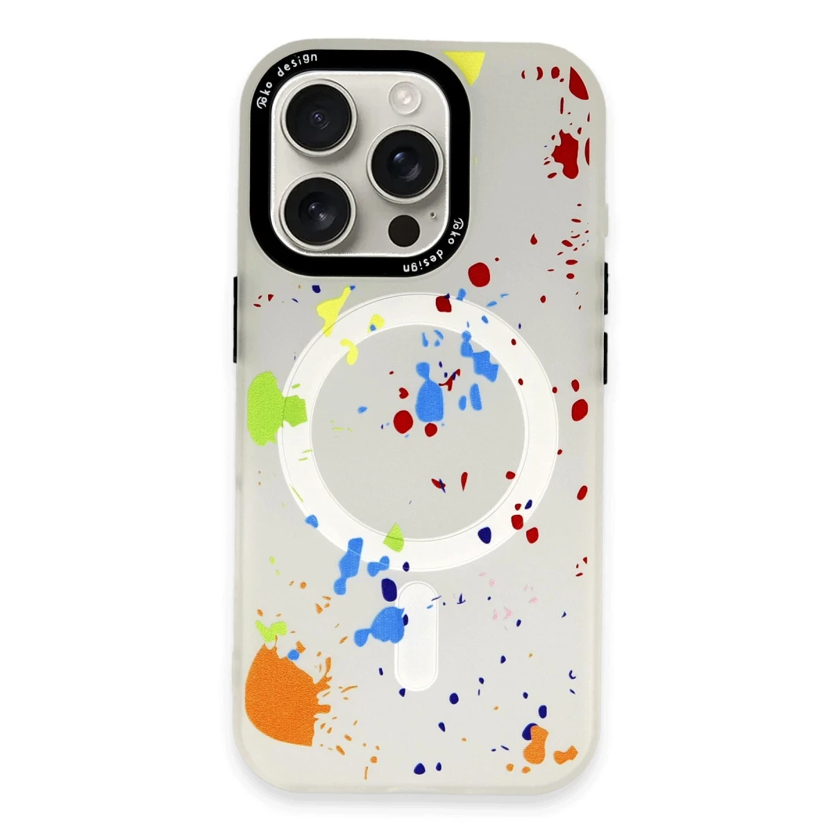 Joko Apple iPhone 16 Pro Max Colorful Magsafe Kapak - Şeffaf