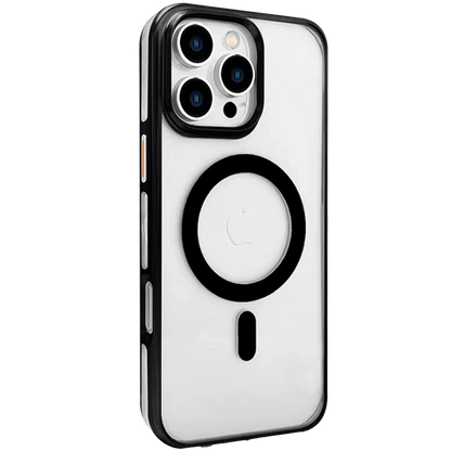 Joko Apple iPhone 16 Pro Max Gleam PC Sert Magsafe Kılıf - Şeffaf-Siyah