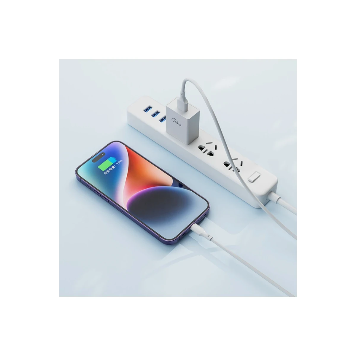 Joko JK77 12W + PX17 1M 2.4A Usb to Lightning Kablolu PD Şarj Cihazı
