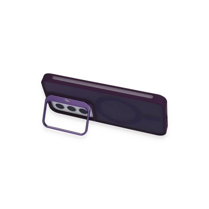 Joko Samsung Galaxy S24 Flet Lens Magsafe Kapak - Derin Mor