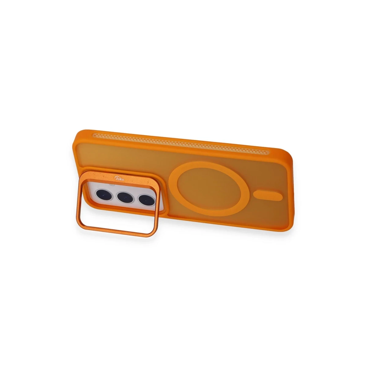 Joko Samsung Galaxy S24 Flet Lens Magsafe Kapak - Turuncu