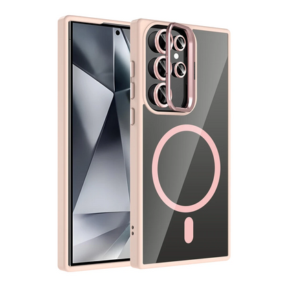 Joko Samsung Galaxy S25 Ultra Remim Lensli Magsafe Standlı Kapak - Pembe