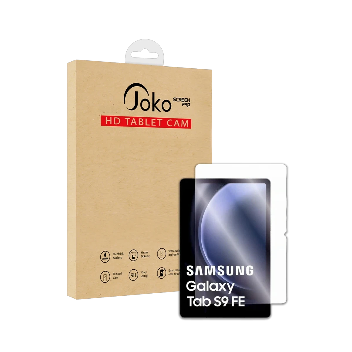 Joko Samsung Galaxy X610 Tab S9 FE Plus 12.4 HD Tablet Cam Ekran Koruyucu - Şeffaf