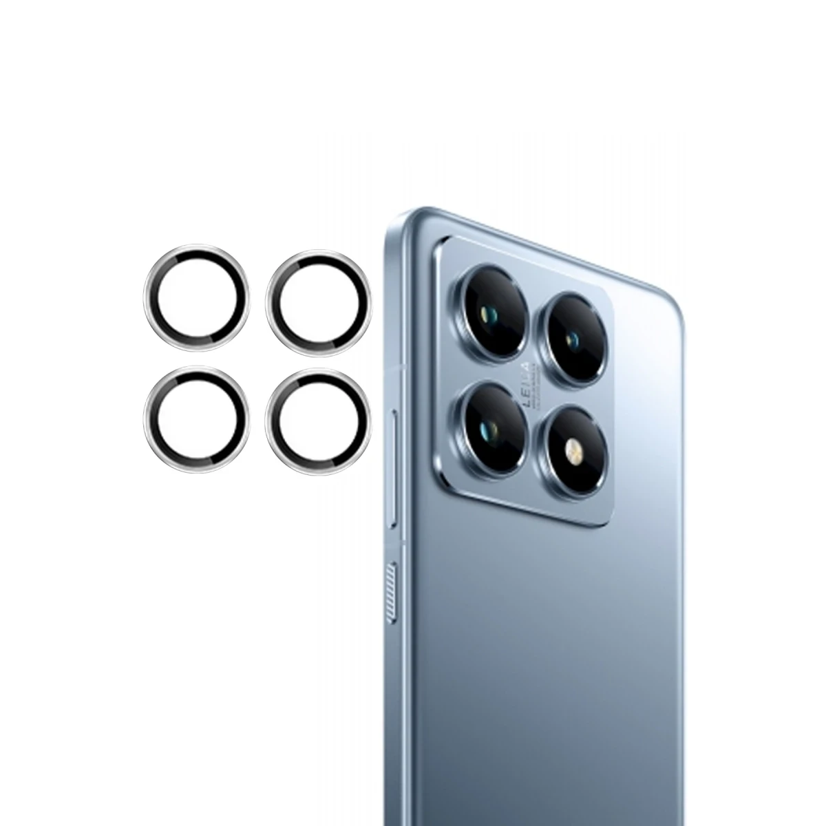 Joko Xiaomi Mi 14T Pro PVD Metal Kamera Lens - Gümüş