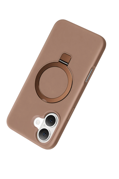 Keephone Apple iPhone 16 Magi Pro Standlı Magsafe Kapak - Çöl Titanyum