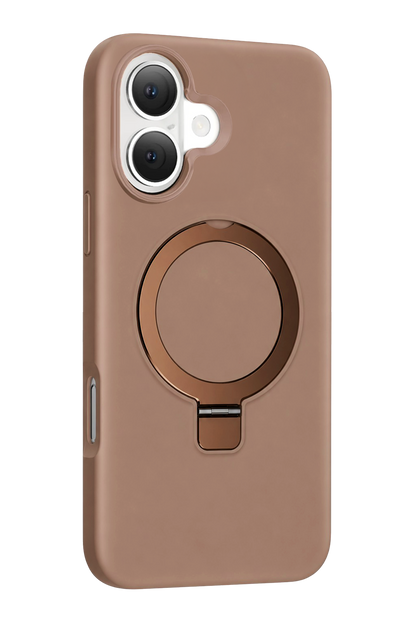 Keephone Apple iPhone 16 Magi Pro Standlı Magsafe Kapak - Çöl Titanyum