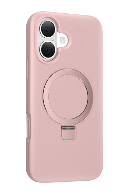 Keephone Apple iPhone 16 Magi Pro Standlı Magsafe Kapak - Pembe
