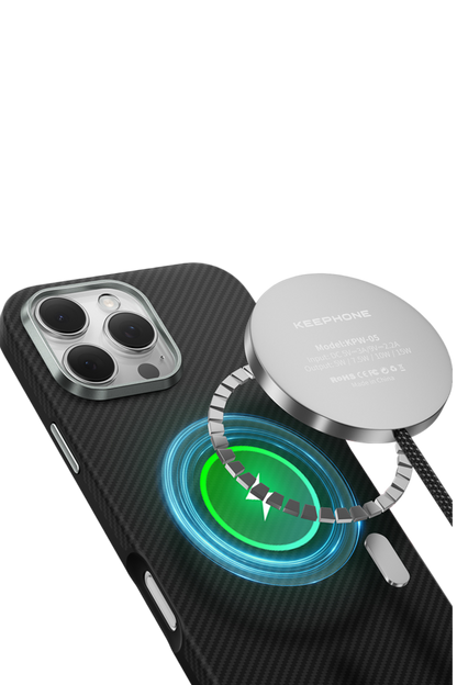 Keephone Apple iPhone 16 Pro Max Kevlar Caiser Magsafe Kapak - Siyah