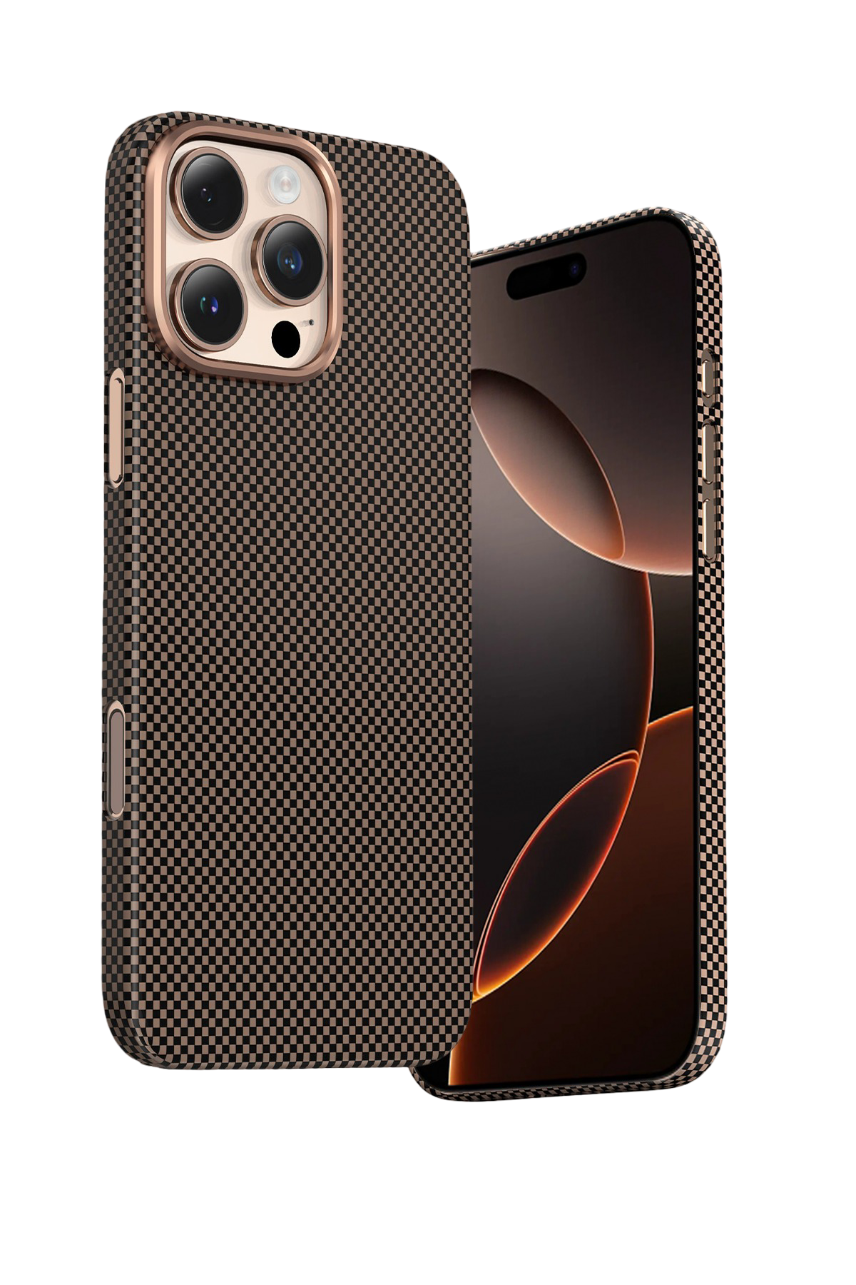 Keephone Apple iPhone 16 Pro Max Kevlar Norra Magsafe Kılıf - Bronz