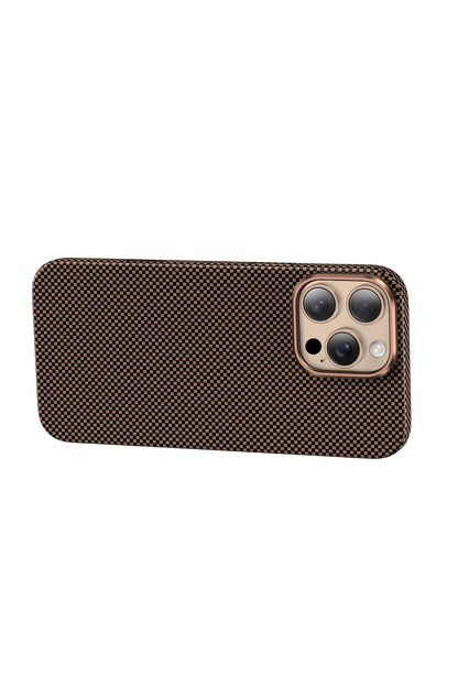 Keephone Apple iPhone 16 Pro Max Kevlar Norra Magsafe Kılıf - Bronz