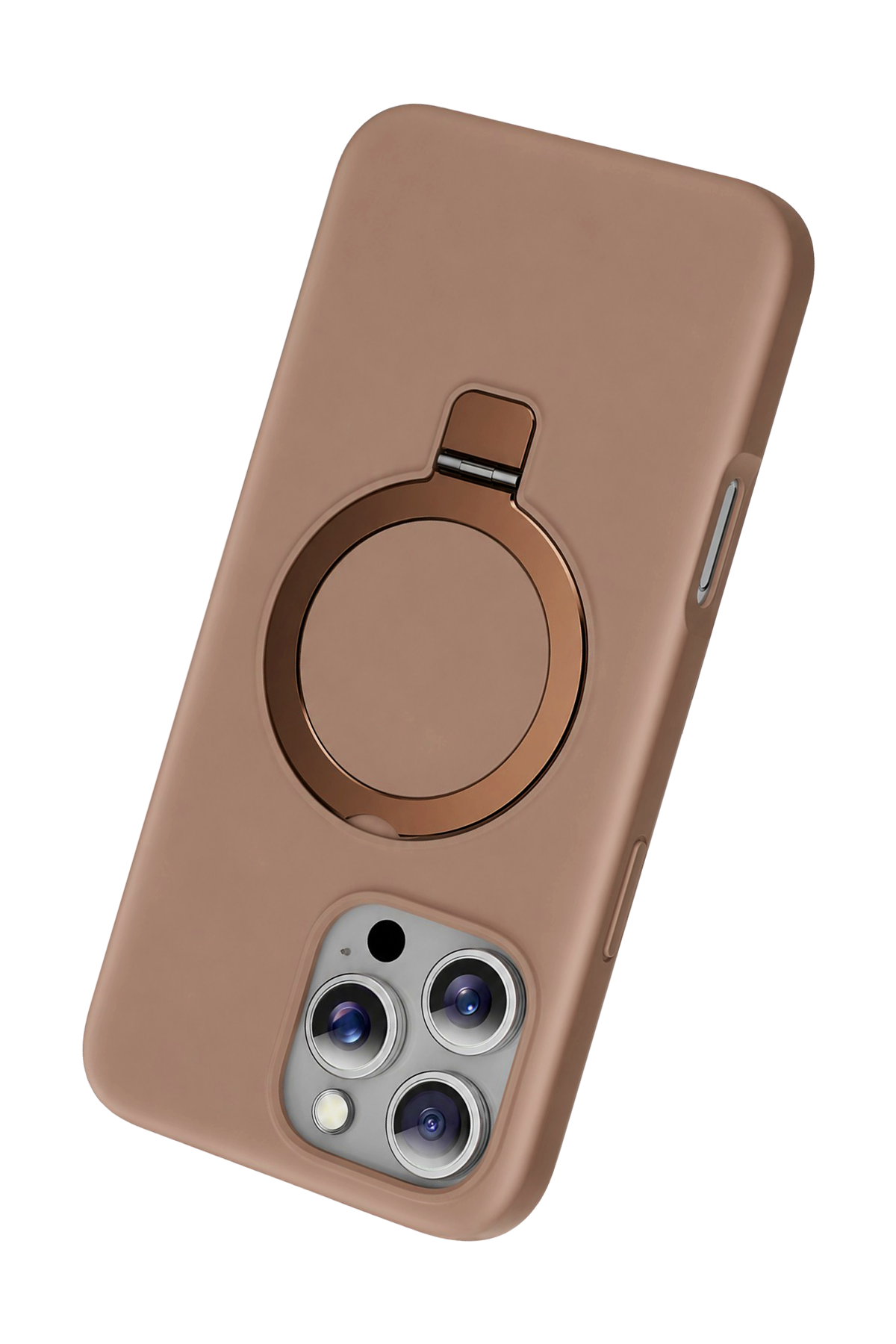 Keephone Apple iPhone 16 Pro Max Magi Pro Standlı Magsafe Kapak - Çöl Titanyum