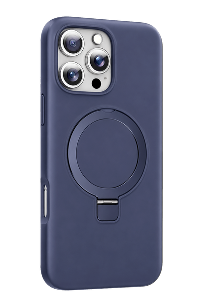 Keephone Apple iPhone 16 Pro Max Magi Pro Standlı Magsafe Kapak - Mavi