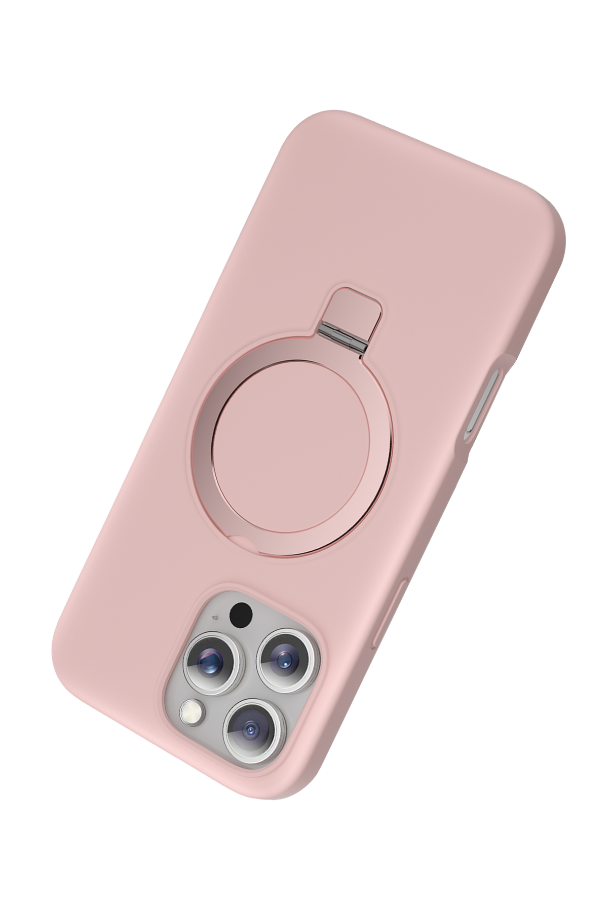 Keephone Apple iPhone 16 Pro Max Magi Pro Standlı Magsafe Kapak - Pembe