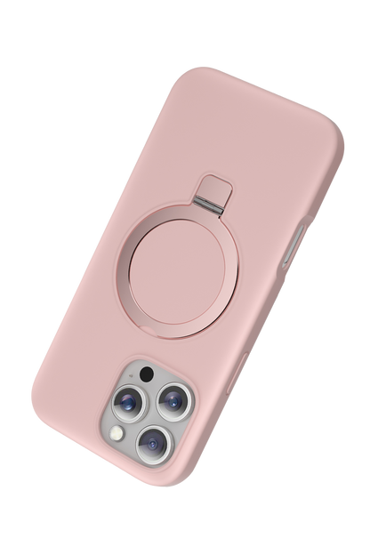 Keephone Apple iPhone 16 Pro Max Magi Pro Standlı Magsafe Kapak - Pembe