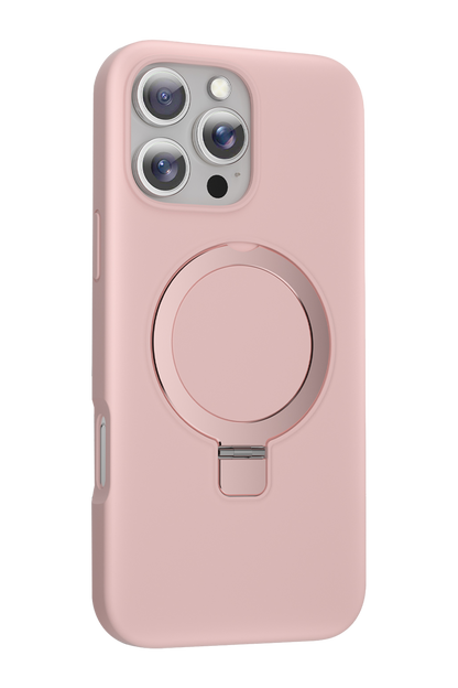 Keephone Apple iPhone 16 Pro Max Magi Pro Standlı Magsafe Kapak - Pembe