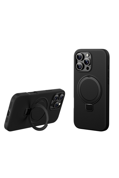 Keephone Apple iPhone 16 Pro Max Magi Pro Standlı Magsafe Kapak - Siyah