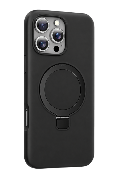 Keephone Apple iPhone 16 Pro Max Magi Pro Standlı Magsafe Kapak - Siyah