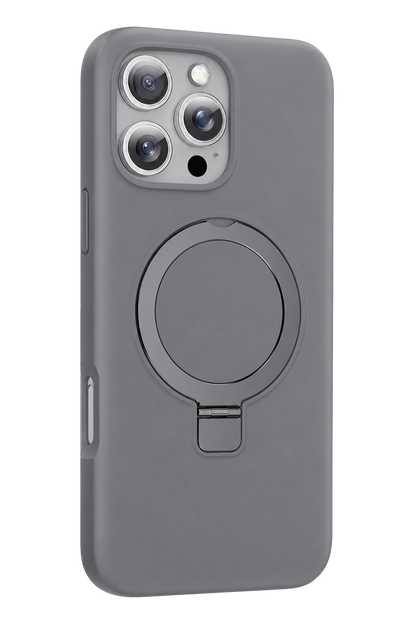 Keephone Apple iPhone 16 Pro Max Magi Pro Standlı Magsafe Kapak - Titan Gri