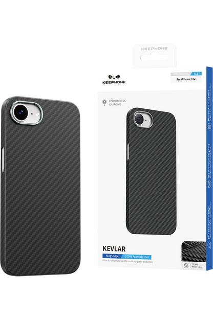 Keephone Apple iPhone 17E Kevlar Diago Magsafe Kılıf - Siyah