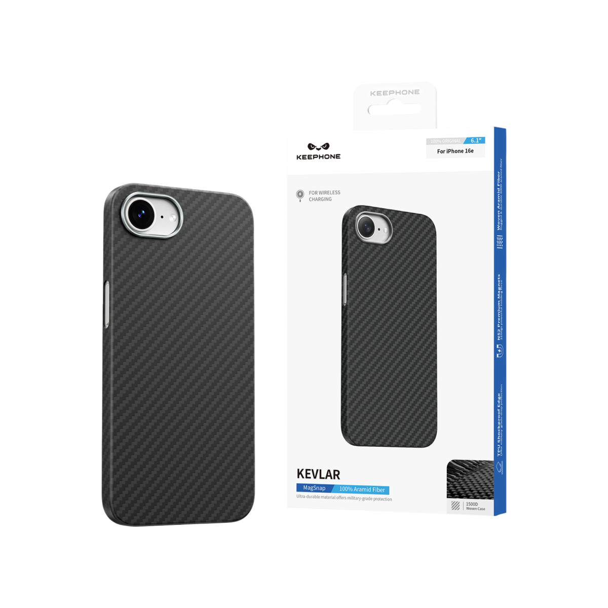 Keephone Apple iPhone 17E Kevlar Diago Magsafe Kılıf