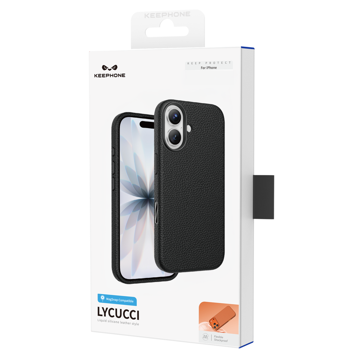 Keephone Apple iPhone 17 Lycucci Deri Manyetik Kapak