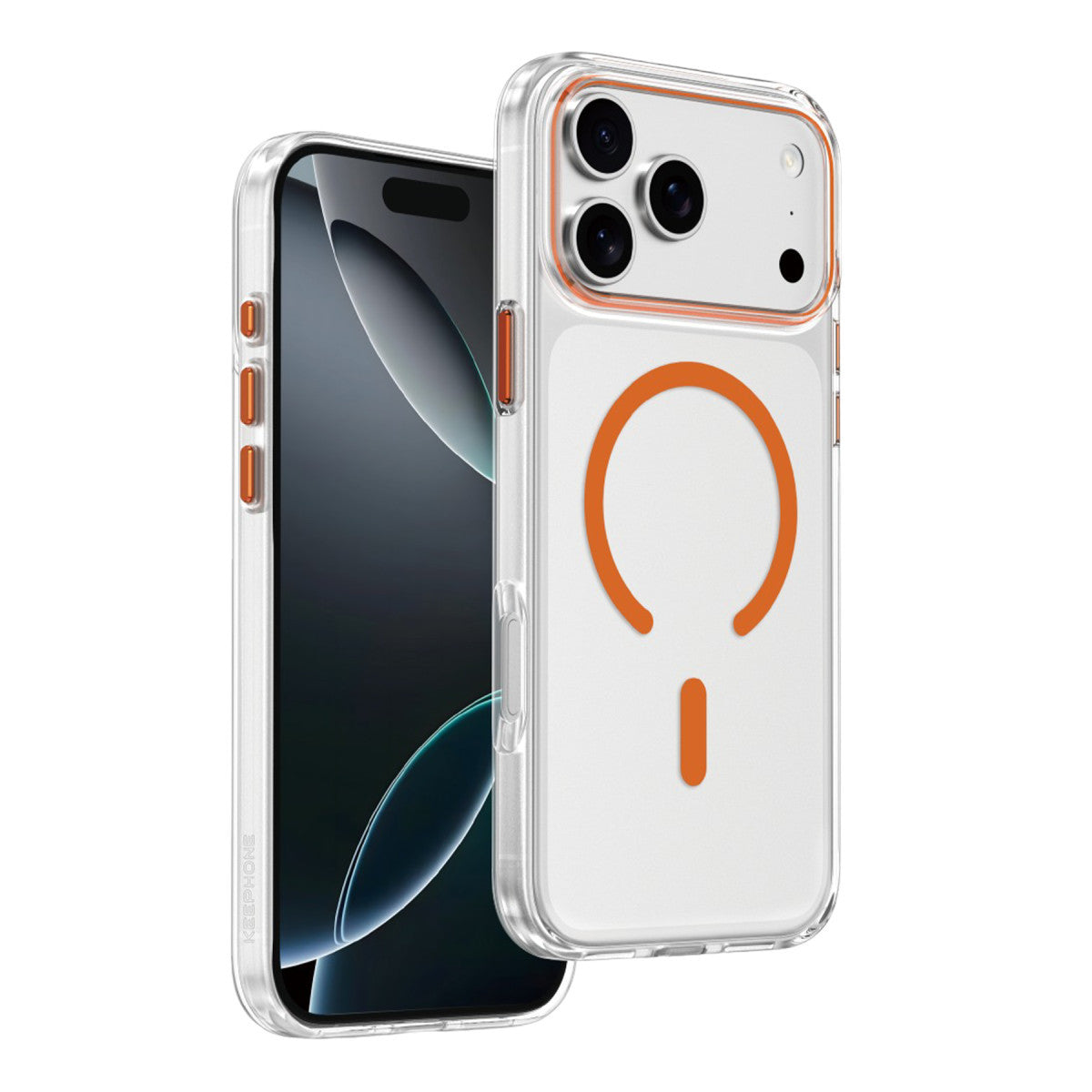 Keephone Apple iPhone 17 Pro Aurora Şeffaf Magsafe Kılıf