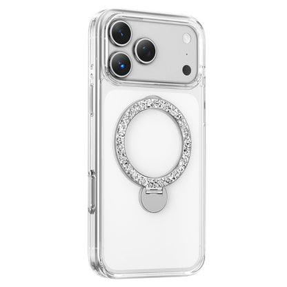 Keephone Apple iPhone 17 Pro Crystal Taşlı 360 Magsafe Standlı Kapak