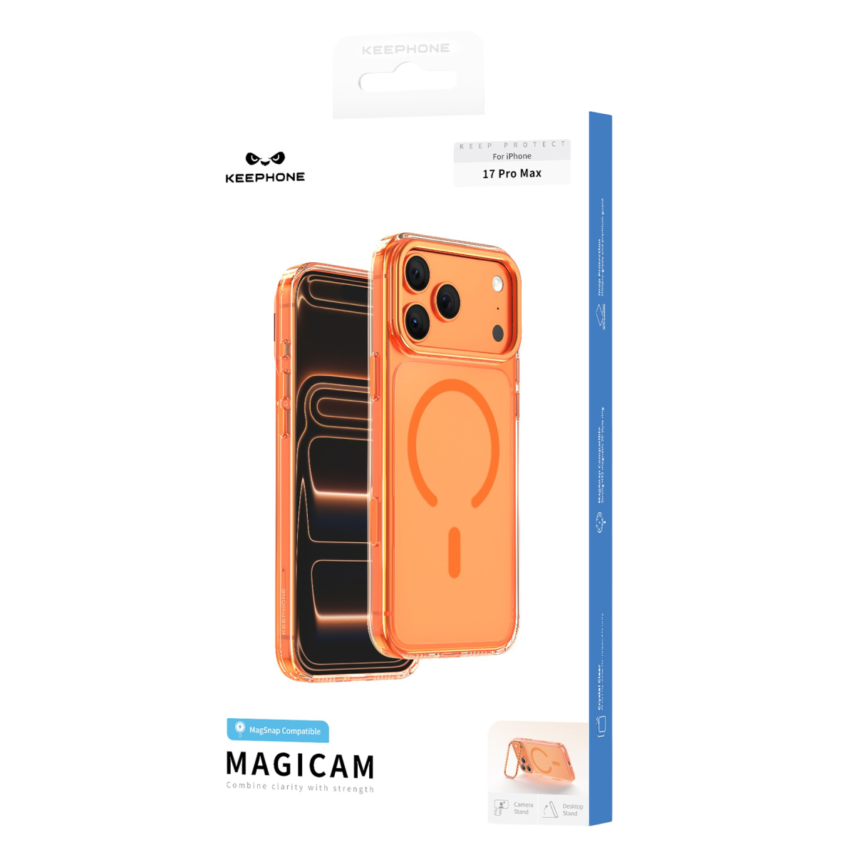 Keephone Apple iPhone 17 Pro Magicam Standlı Magsafe Kapak