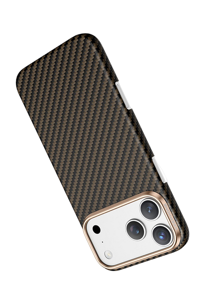 Keephone Apple iPhone 17 Pro Max Kevlar Diago Magsafe Kılıf - Bronz