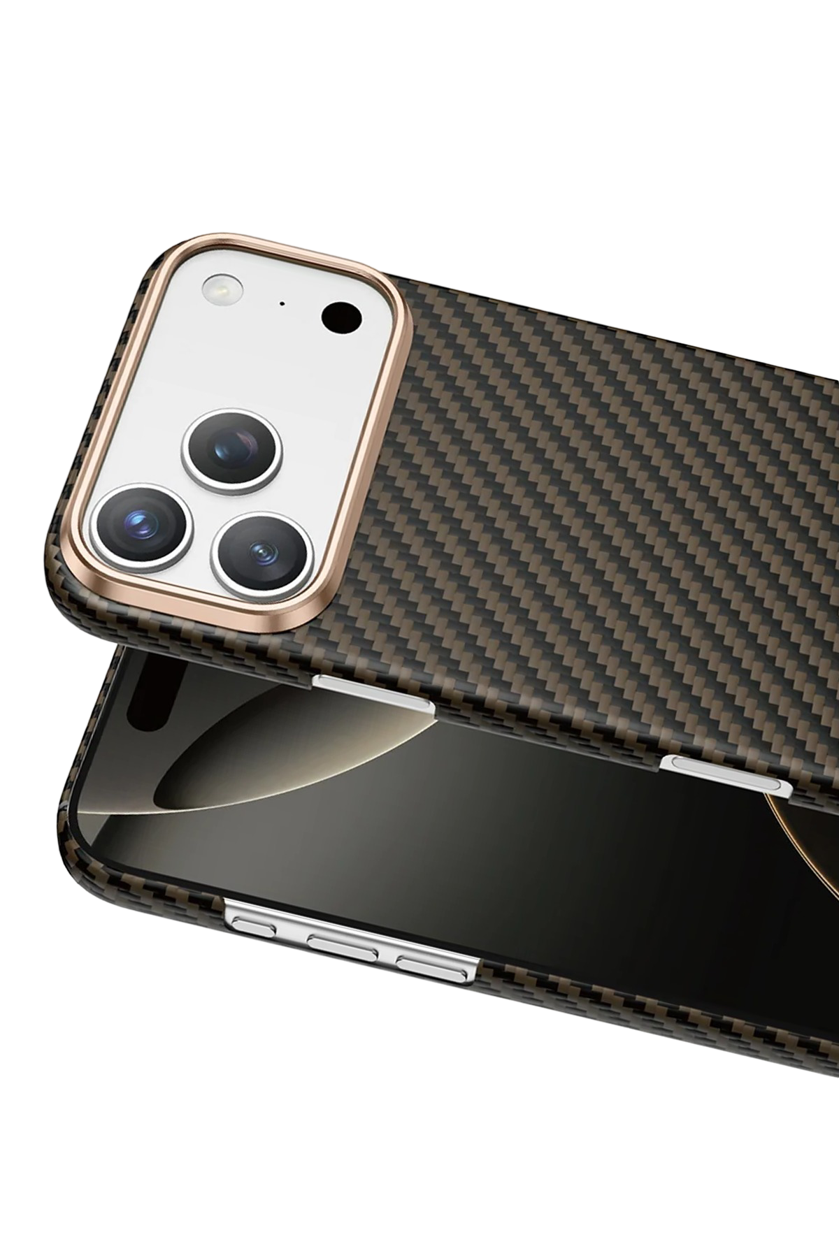 Keephone Apple iPhone 17 Pro Max Kevlar Diago Magsafe Kılıf - Bronz