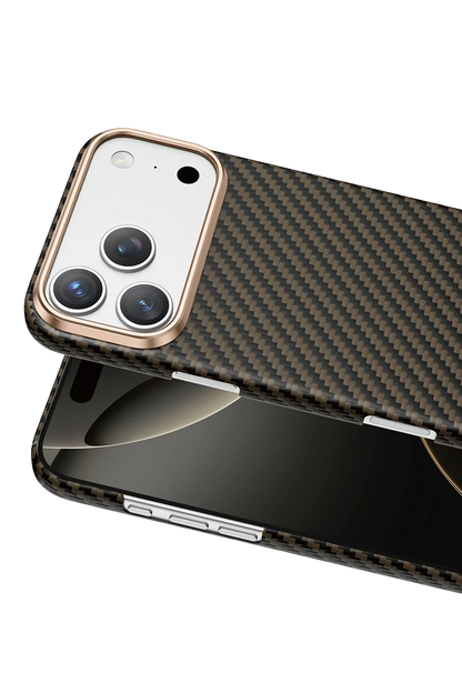 Keephone Apple iPhone 17 Pro Max Kevlar Diago Magsafe Kılıf - Bronz