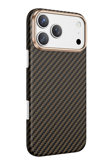 Keephone Apple iPhone 17 Pro Max Kevlar Diago Magsafe Kılıf - Bronz