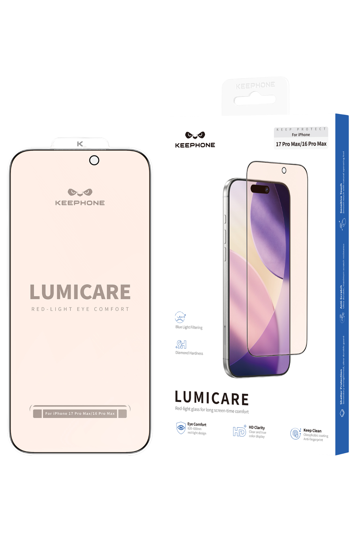 Keephone Apple iPhone 17 Pro Max Lumicare Cam Ekran Koruyucu - Siyah