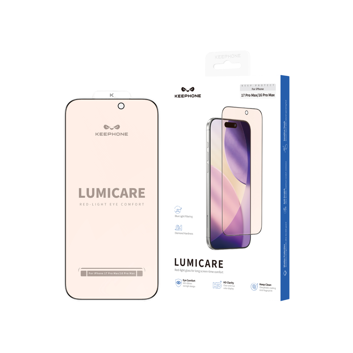 Keephone Apple iPhone 17 Pro Max Lumicare Cam Ekran Koruyucu