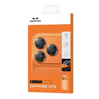 Keephone Apple iPhone 17 Pro Max Sapphire Vita Arka Film Ve Kamera Lens Koruyucu