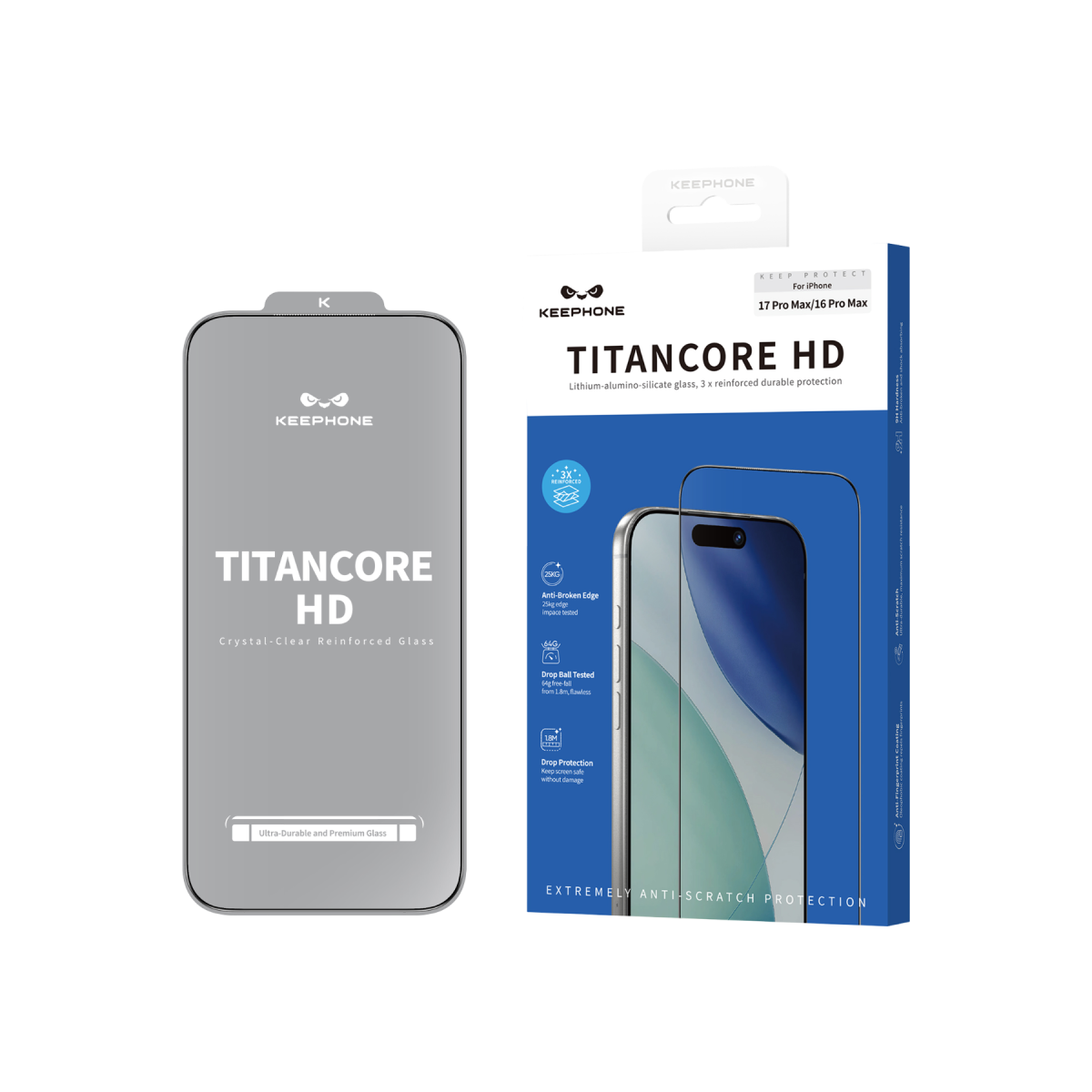 Keephone Apple iPhone 17 Pro Max Titancore HD Cam Ekran Koruyucu
