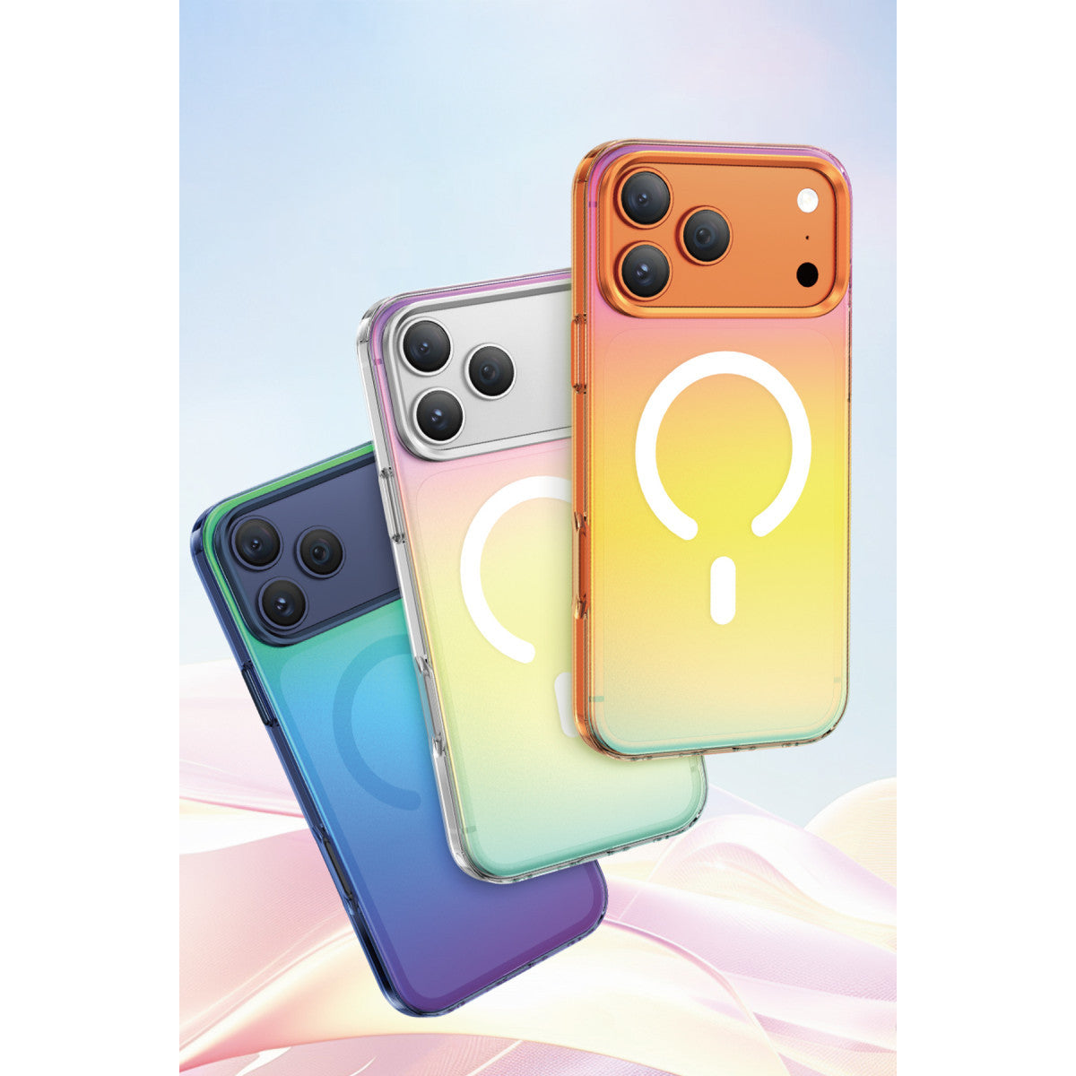 Keephone Apple iPhone 17 Pro Rainbow Magsafe Kapak