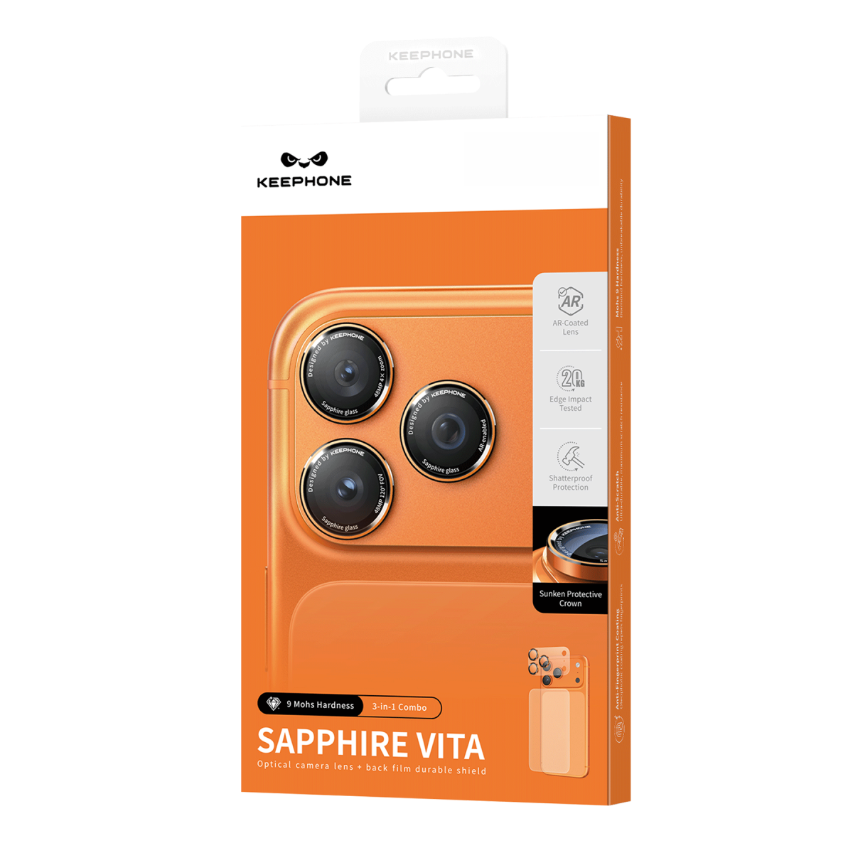 Keephone Apple iPhone 17 Pro Sapphire Vita Arka Film Ve Kamera Lens Koruyucu