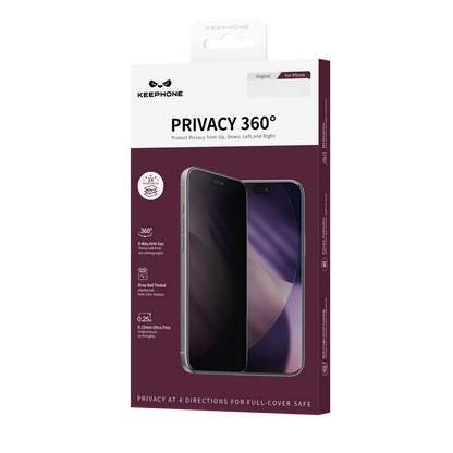 Keephone Apple iPhone 18 Pro 360 4 Way Privacy Cam Ekran Koruyucu